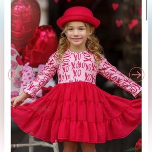 Mia Belle Girls Valentine Dress NWT 3T